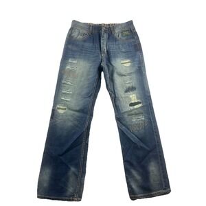Vintage Y2k Parish‎ Nation Baggy Jeans Mens 34x31 Skater Distressed Patchwork